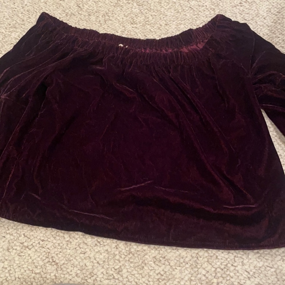 Velvet off the shoulder